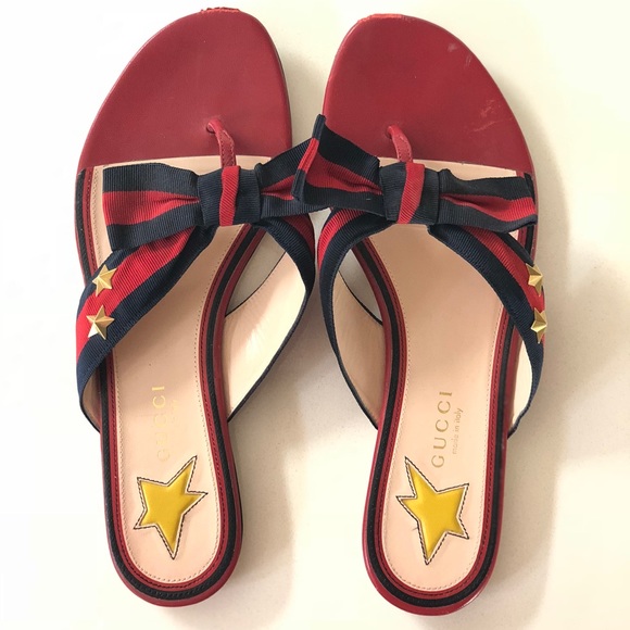 gucci bow flip flops